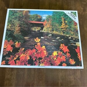 Whitman Jigsaw Puzzle Vintage 1200 Piece Conway, New‎ Hampshire Fall Forest NEW